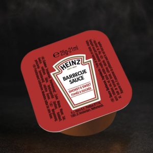 Dip Heinz barbecue sauce smokey
